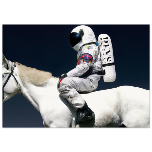"Astronaut riding a Horse" K.I-Kunst, Museum-Qualität Matt Papier Poster